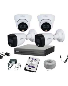 CCTV Package 4CH Dahua DVR 500GB HDD 4Pcs Camera