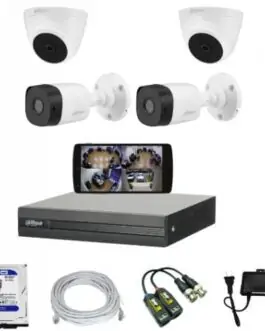 CCTV Packege 4 Channel Dahua DVR 4-Pcs Camera 500GB HDD